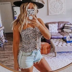 GIMMICKS by BKE  Cheetah Print Tube Top